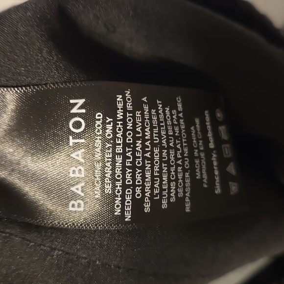 Babaton Women's Size L Black Flagship Mini Skirt Faux Leather Elastic Waist - Picture 8 of 9